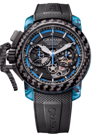 CHRONOFIGHTER SUPERLIGHT CARBON STRIP SKELETON BLUE 47mm