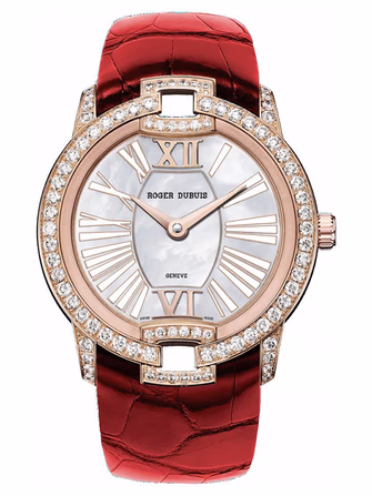 Velvet Pink Gold – Red Alligator Strap