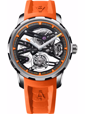 U41 Orange Vibrant Structure Tourbillon Skeleton