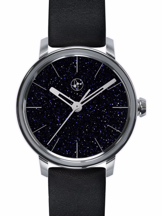 Contemporaines Ref.1120-AV “Dark Blue Aventurine Glass – Silver Markers”